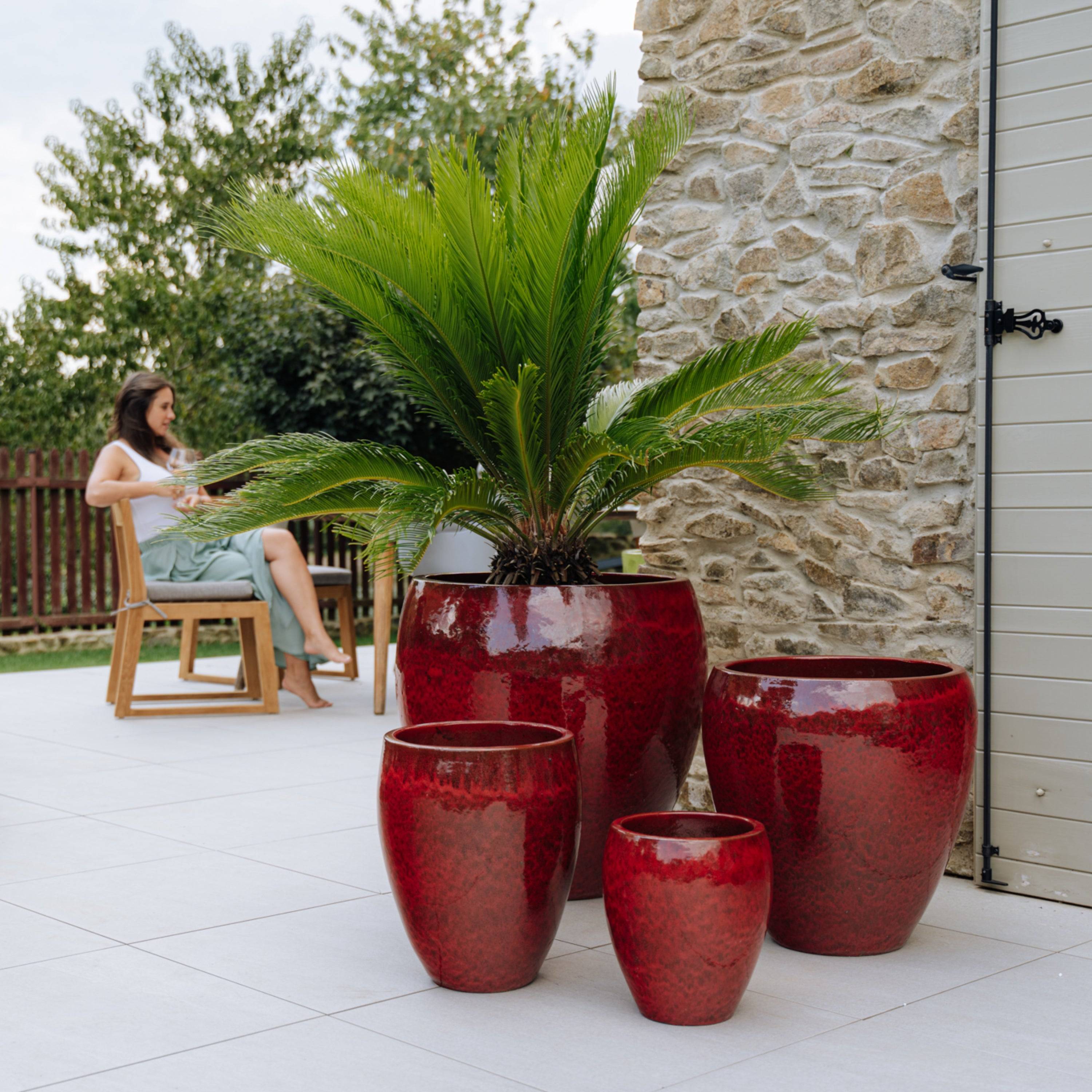 Pot LAFONTAINE 23x35cm rouge tropical - Image 2