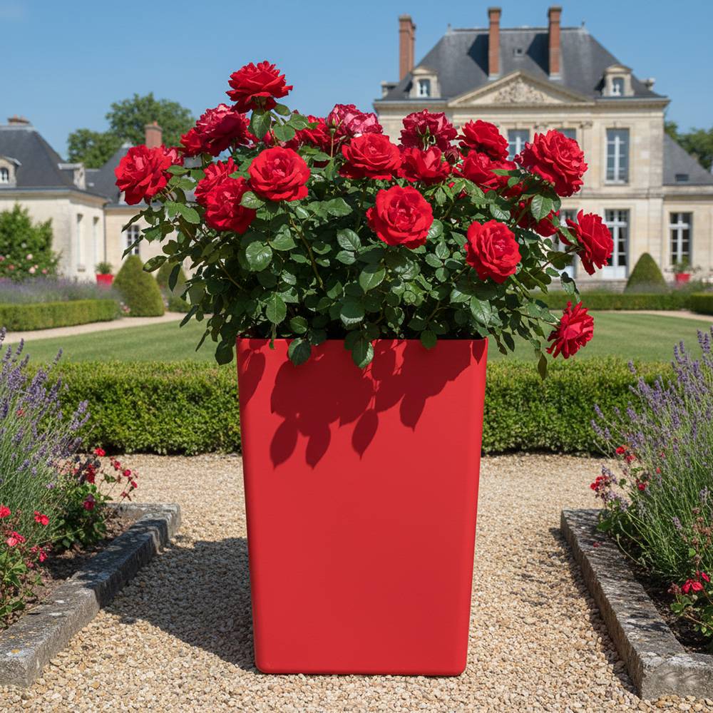 Pot de fleur carré suerte h 67 cm-plast'up rotomoulage - Image 3