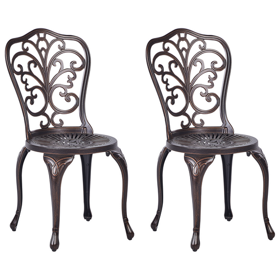 Chaise de jardin Aluminium Marron TRIORA - Beliani - Image 1