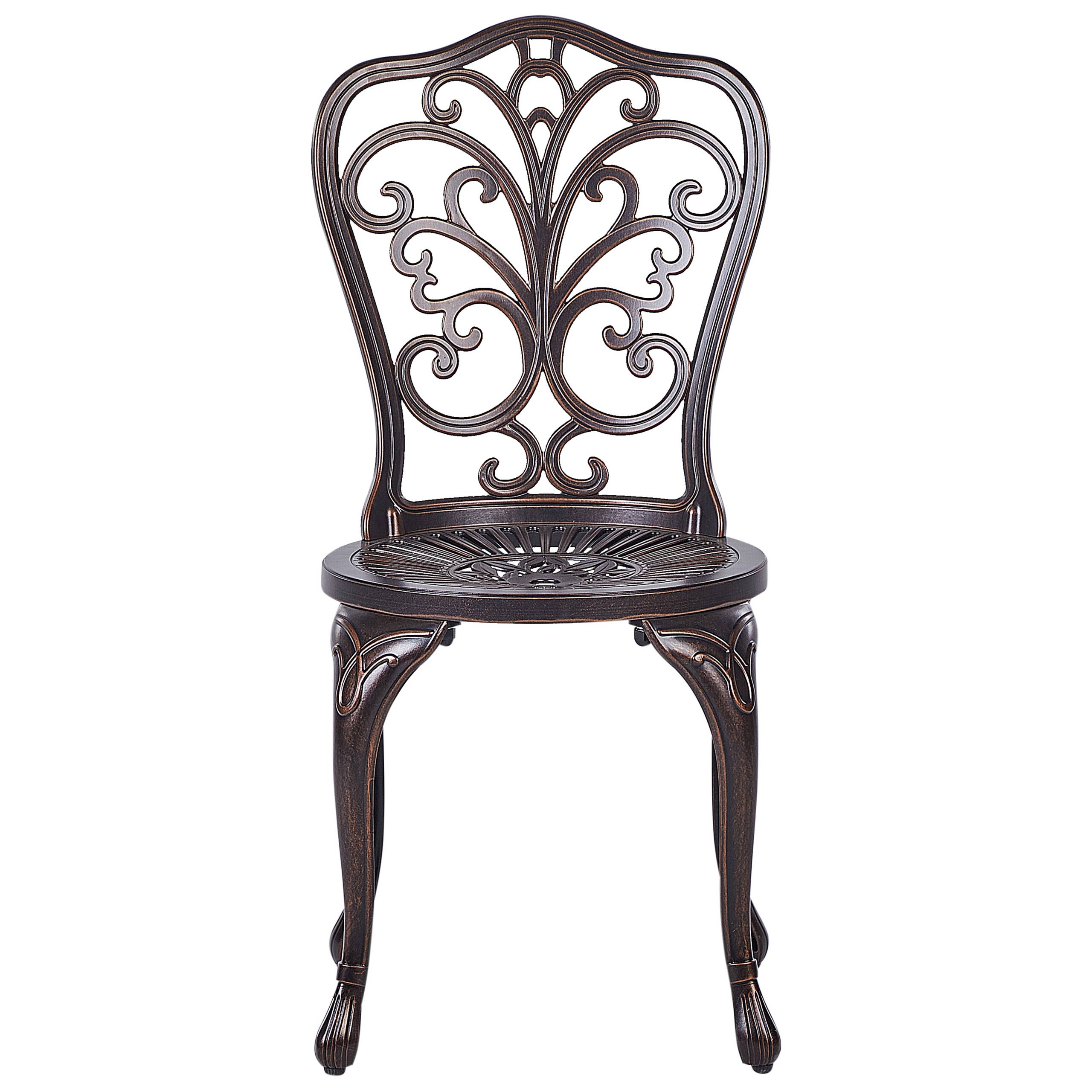 Chaise de jardin Aluminium Marron TRIORA - Beliani - Image 3