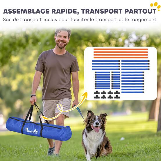 Kit d'agilité pour chien plastique orange 87 x 56 x 41 cm - PANGIVO - Image 8