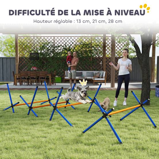 Kit d'agilité pour chien plastique orange 87 x 56 x 41 cm - PANGIVO - Image 7