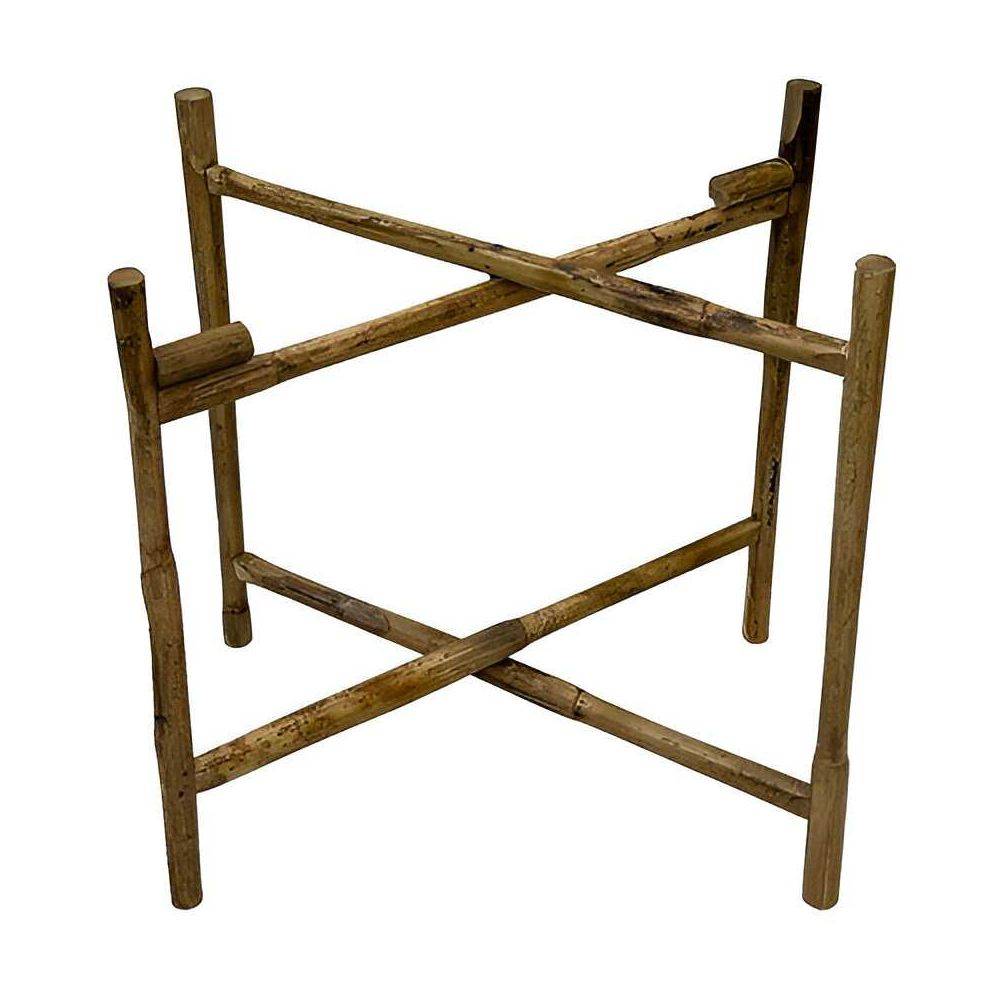 Bazardeluxe - Plateau en métal avec trépied en bambou Jali 45 cm - Image 4