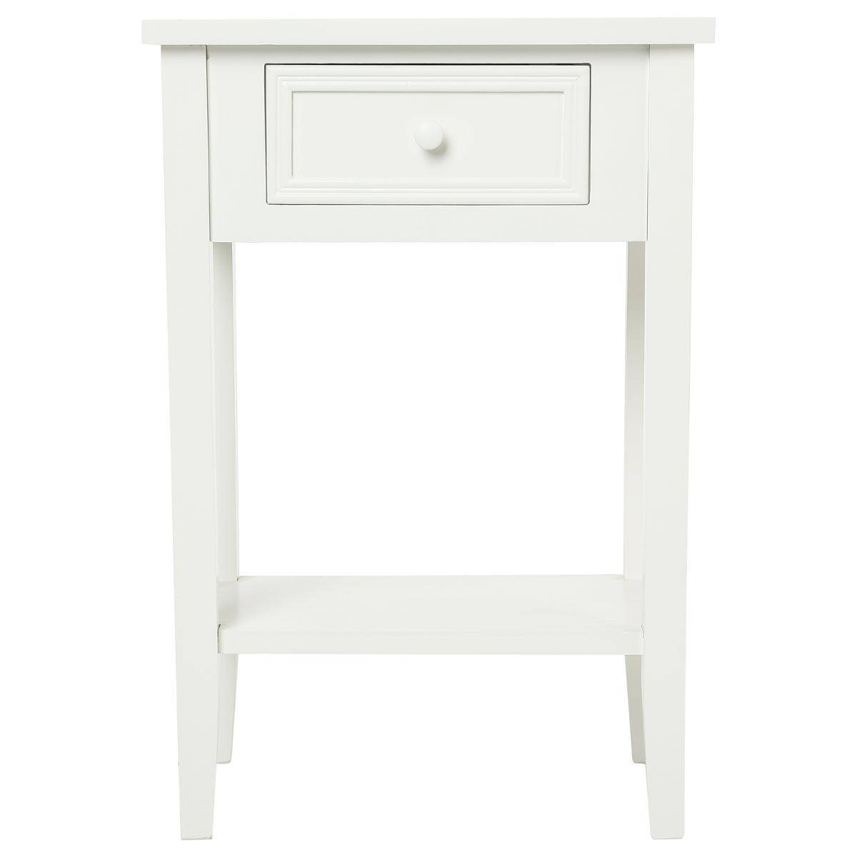 Atmosphera - Table de chevet "Charme" blanc H67cm - Atmosphera Créateur d'intérieur - Image 3