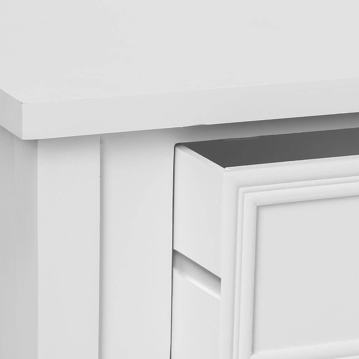Atmosphera - Table de chevet "Charme" blanc H67cm - Atmosphera Créateur d'intérieur - Image 2