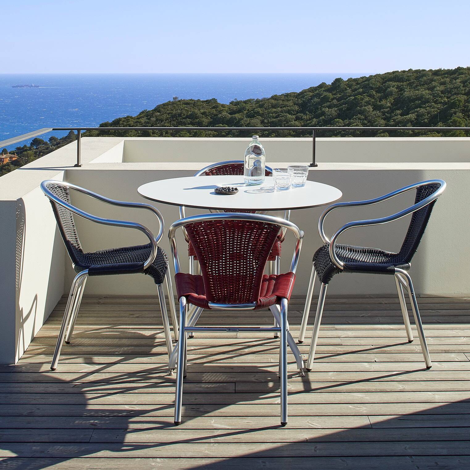 Garbar - Chaises Barcino Contract garbar métal ivoire (Lot de 4) - Image 2