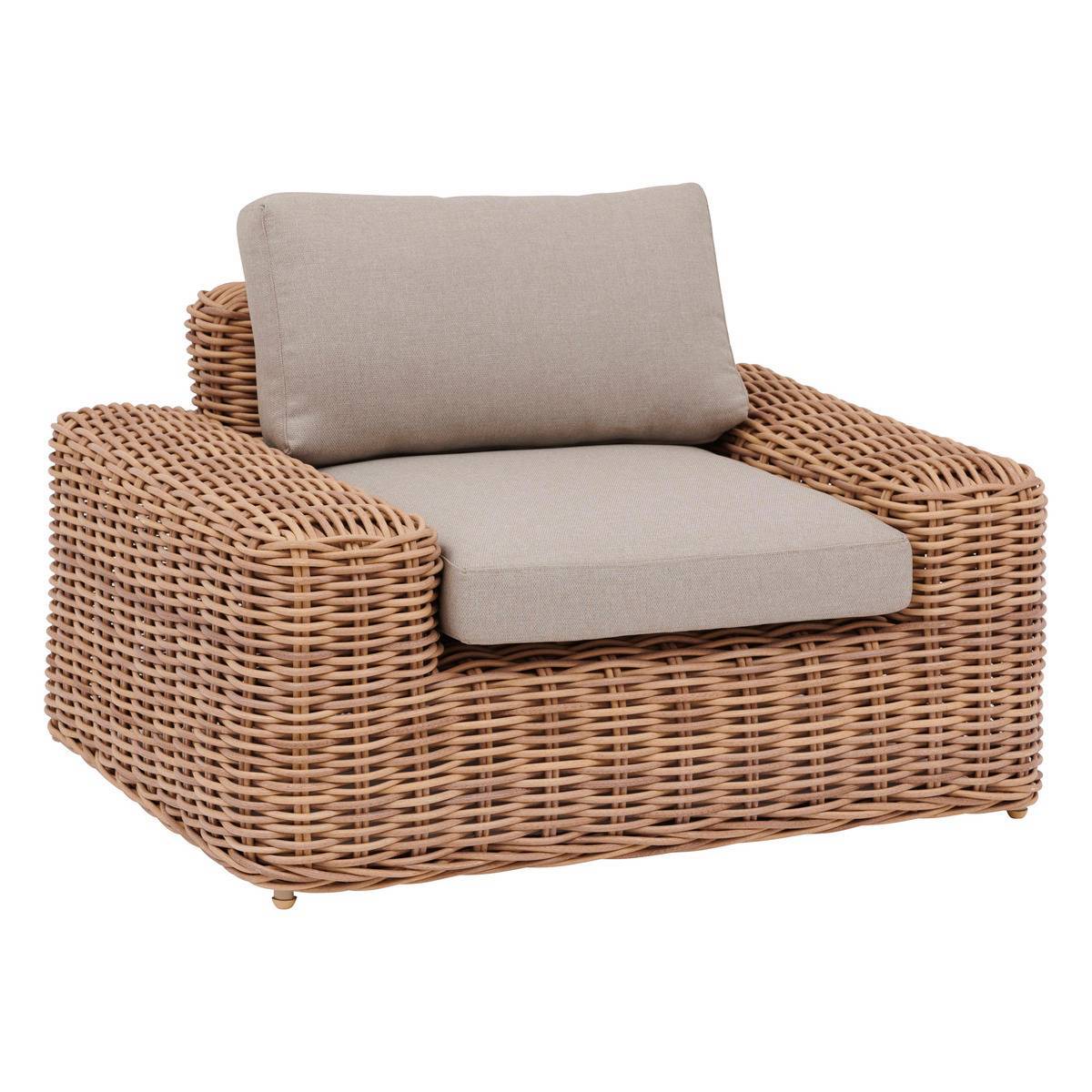 Hesperide - Fauteuil de salon de jardin "Savinia tahini" en aluminium traité époxy Hespéride - Image 2