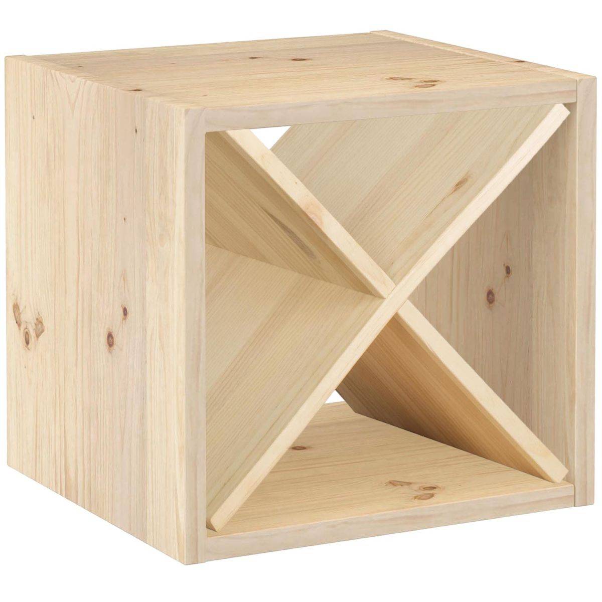 Cube avec range bouteille en pin 12 bouteilles Dinamic Astigarraga - Image 1