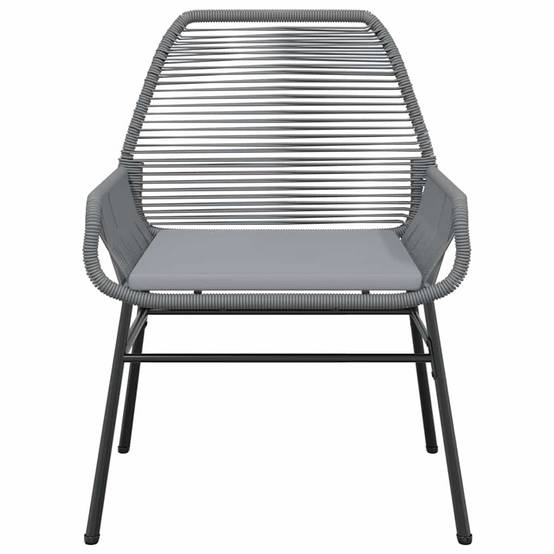 ComfortXL - Table et Chaises de Jardin 4 Personnes Poly Rotin Gris Coussins Gris Foncé Table 160cm Verre – ComfortXL Outdoor Living - Image 6