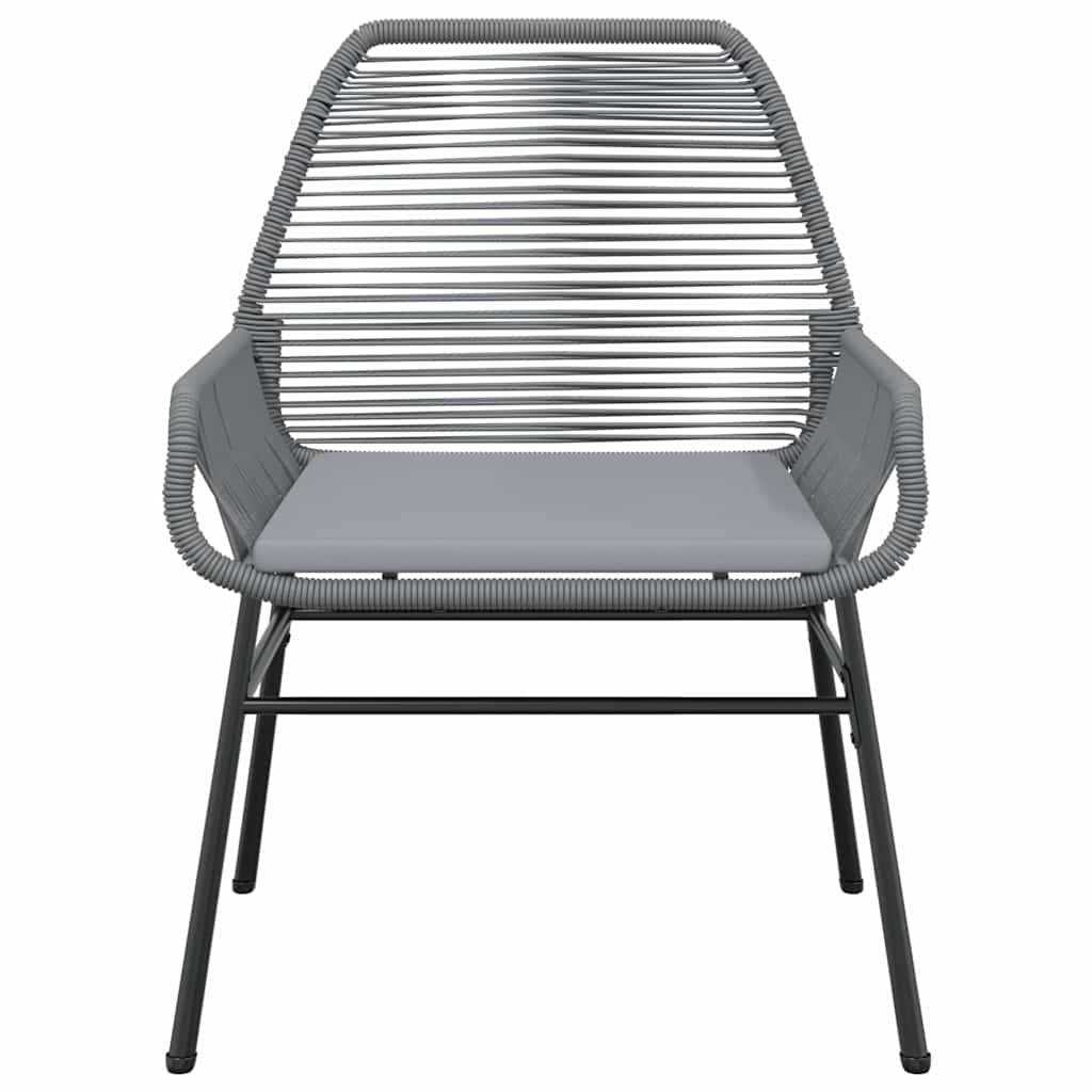 ComfortXL - Table et Chaises de Jardin 4 Personnes Poly Rotin Gris Coussins Gris Foncé Table 160cm Verre – ComfortXL Outdoor Living - Image 6