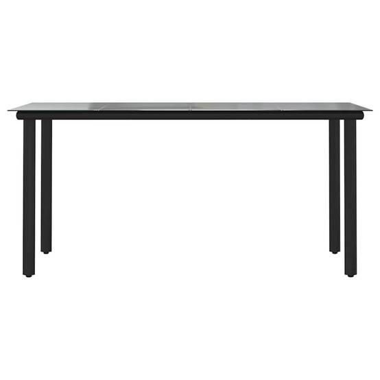 ComfortXL - Table et Chaises de Jardin 4 Personnes Poly Rotin Gris Coussins Gris Foncé Table 160cm Verre – ComfortXL Outdoor Living - Image 7