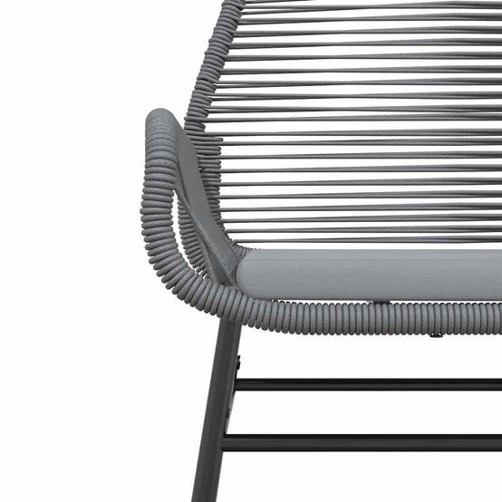ComfortXL - Table et Chaises de Jardin 4 Personnes Poly Rotin Gris Coussins Gris Foncé Table 160cm Verre – ComfortXL Outdoor Living - Image 8