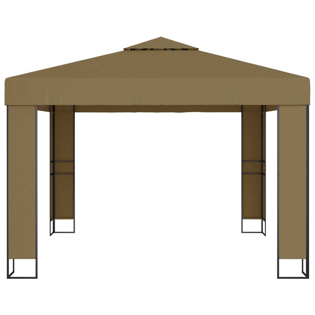 Tonnelle Aluminium Taupe avec LED 3 x 3 x 2.73 m - PANGIVO - Image 4