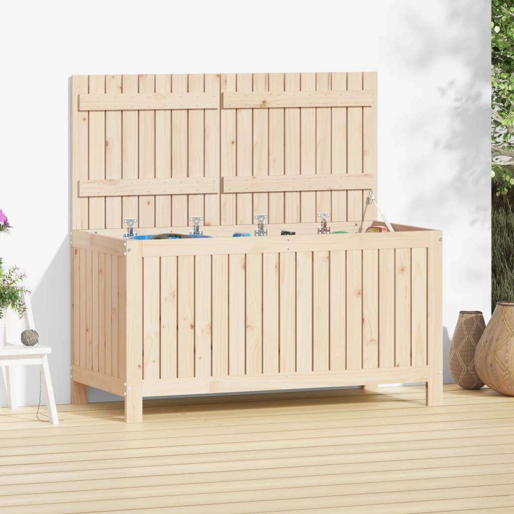 ComfortXL - Coffre de Rangement XXL Bois de Pin Massif Non Traité avec Vérin Hydraulique pour Jardin 121 cm – ComfortXL Outdoor Living - Image 1
