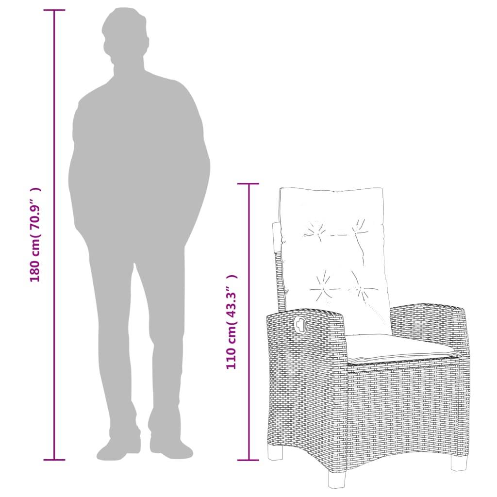 ComfortXL - Salon de jardin 2 personnes résine tressée chaises inclinables table beige – ComfortXL Outdoor Living - Image 10