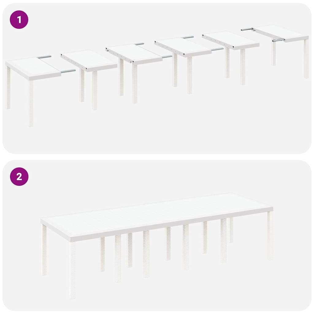 ComfortXL - Table et Chaises de Jardin 10 Places Rotin Synthétique Acier Ensemble Complet pour Cour et Patio Blanc – ComfortXL Outdoor Living - Image 8