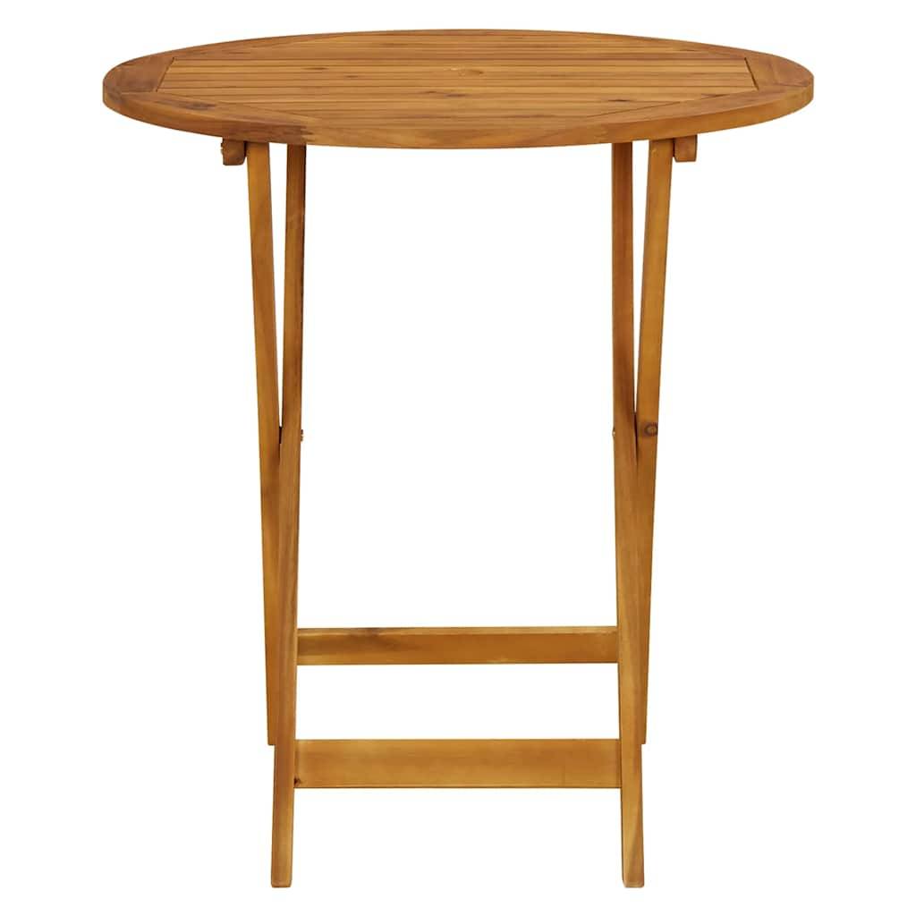 ComfortXL - Table de Jardin Ronde Pliante Ø70 cm en Bois d'Acacia Massif Naturel, Facile à Ranger – ComfortXL Outdoor Living - Image 4