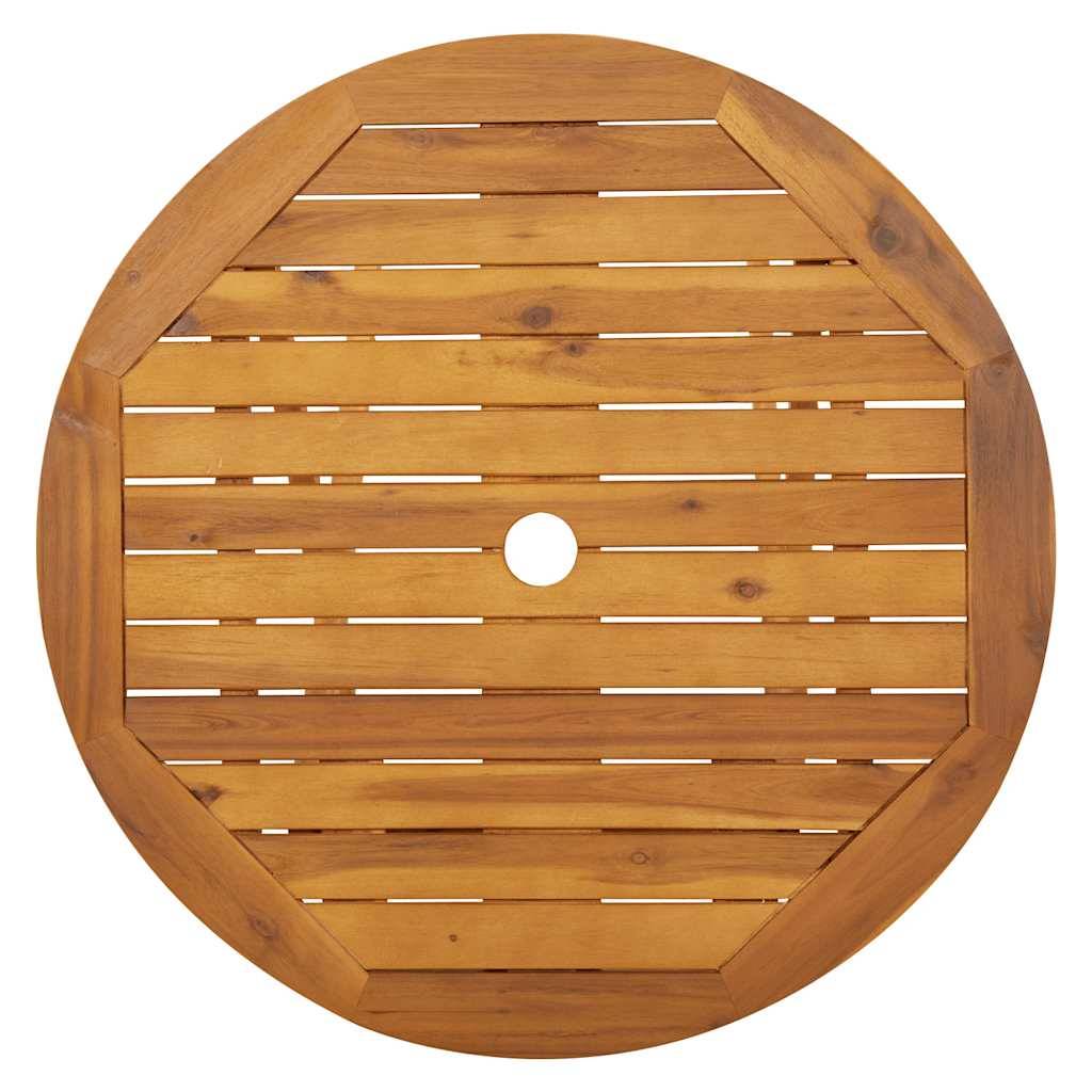 ComfortXL - Table de Jardin Ronde Pliante Ø70 cm en Bois d'Acacia Massif Naturel, Facile à Ranger – ComfortXL Outdoor Living - Image 7