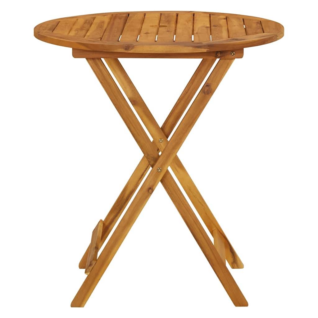 ComfortXL - Table de Jardin Ronde Pliante Ø70 cm en Bois d'Acacia Massif Naturel, Facile à Ranger – ComfortXL Outdoor Living - Image 5