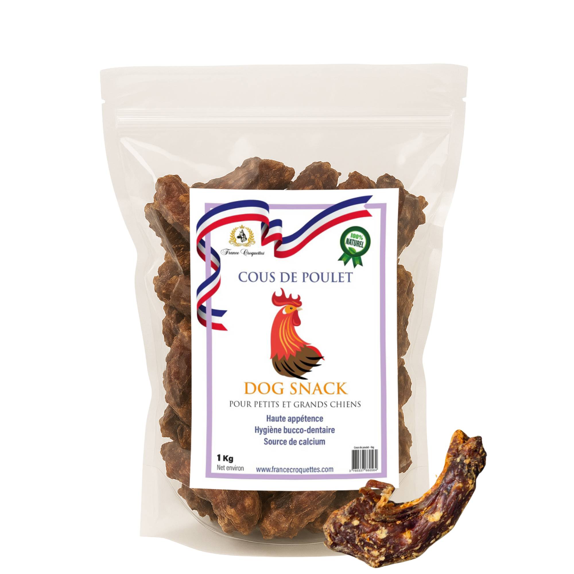 France Croquettes - France Croquettes Friandise pour chien Cous de poulet séchés - 5 kg - Image 4