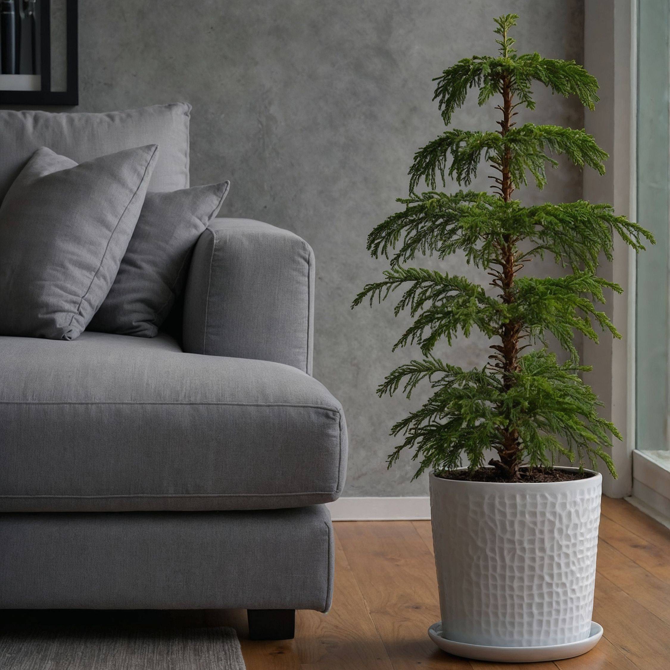 Plant In A Box - Pin de Norfolk - Set de 2 - Araucaria heterophylla - Hauteur 45-55cm - ⌀14cm - Image 2
