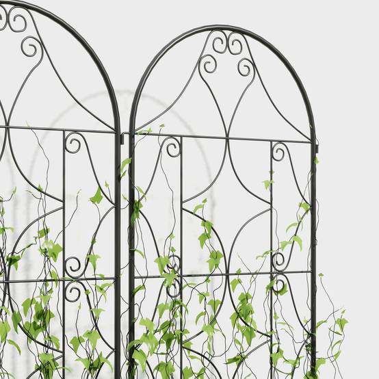 ComfortXL - Treillis plantes grimpantes métal noir 50 x 180 cm lot de 2 pour jardin antirouille - ComfortXL Outdoor Living - Image 9