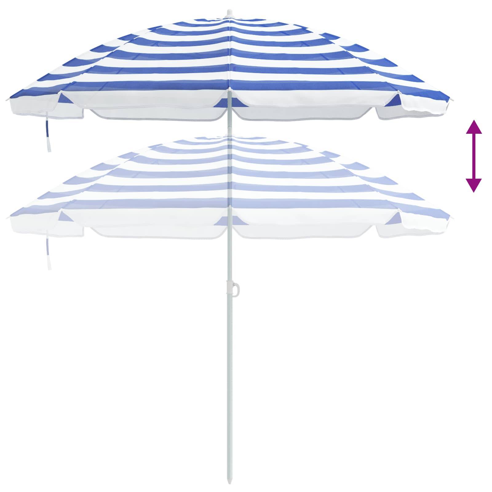 Parasol de jardin polyester 170T bleu et blanc - PANGIVO - Image 7