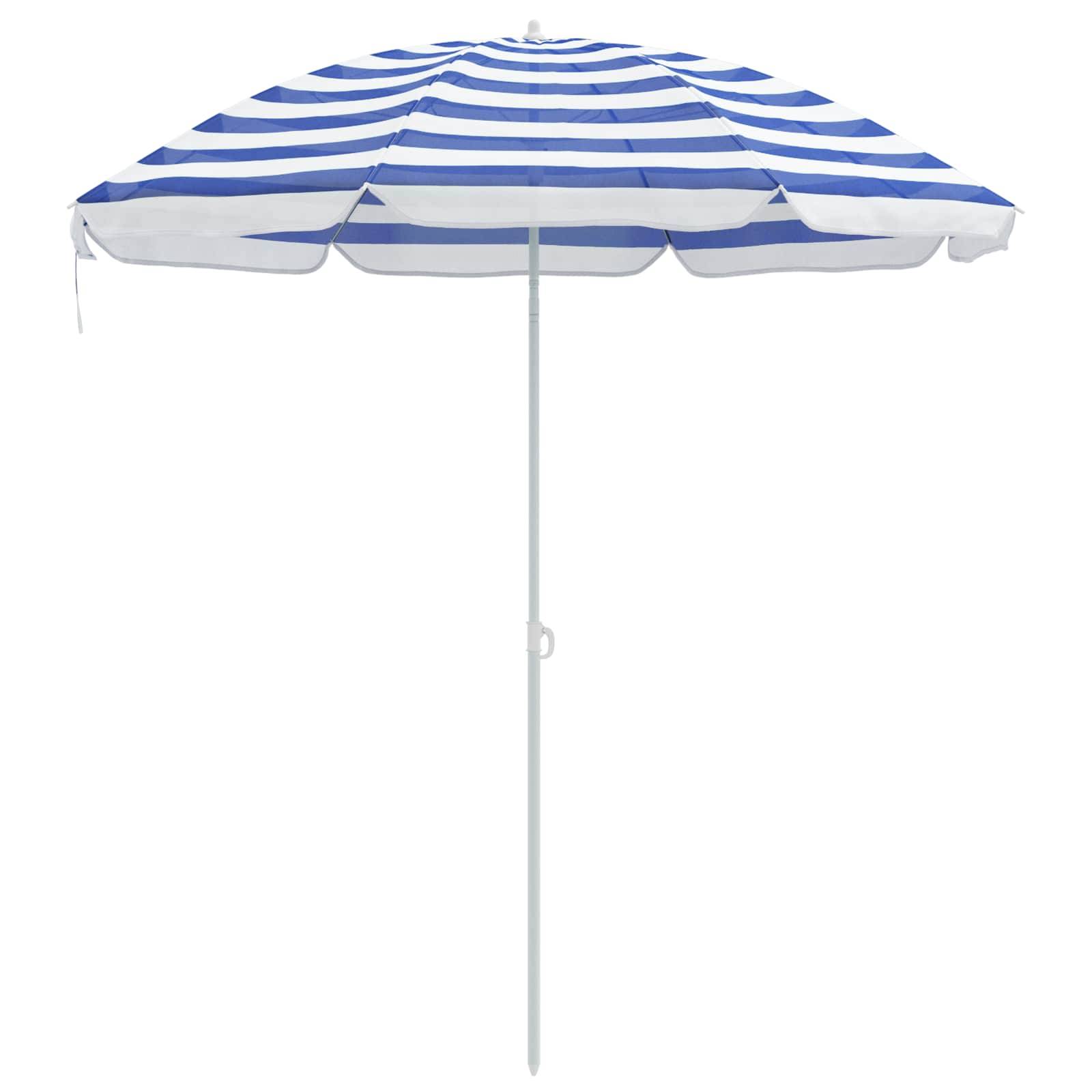 Parasol de jardin polyester 170T bleu et blanc - PANGIVO - Image 2