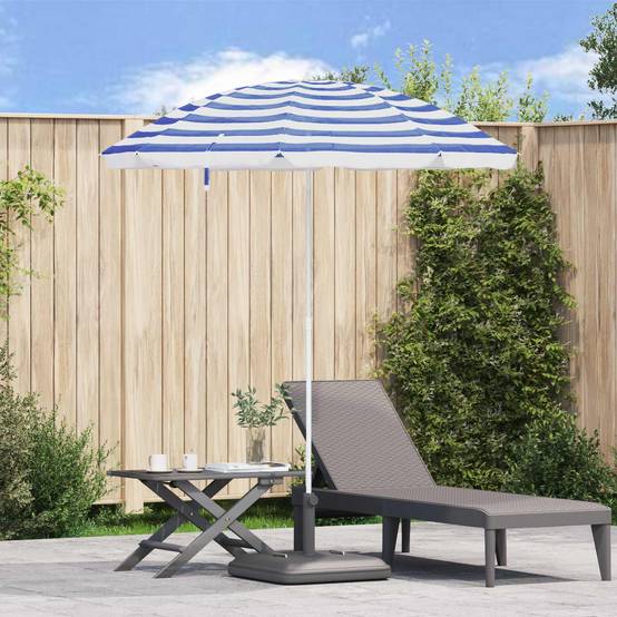 Parasol de jardin polyester 170T bleu et blanc - PANGIVO - Image 1