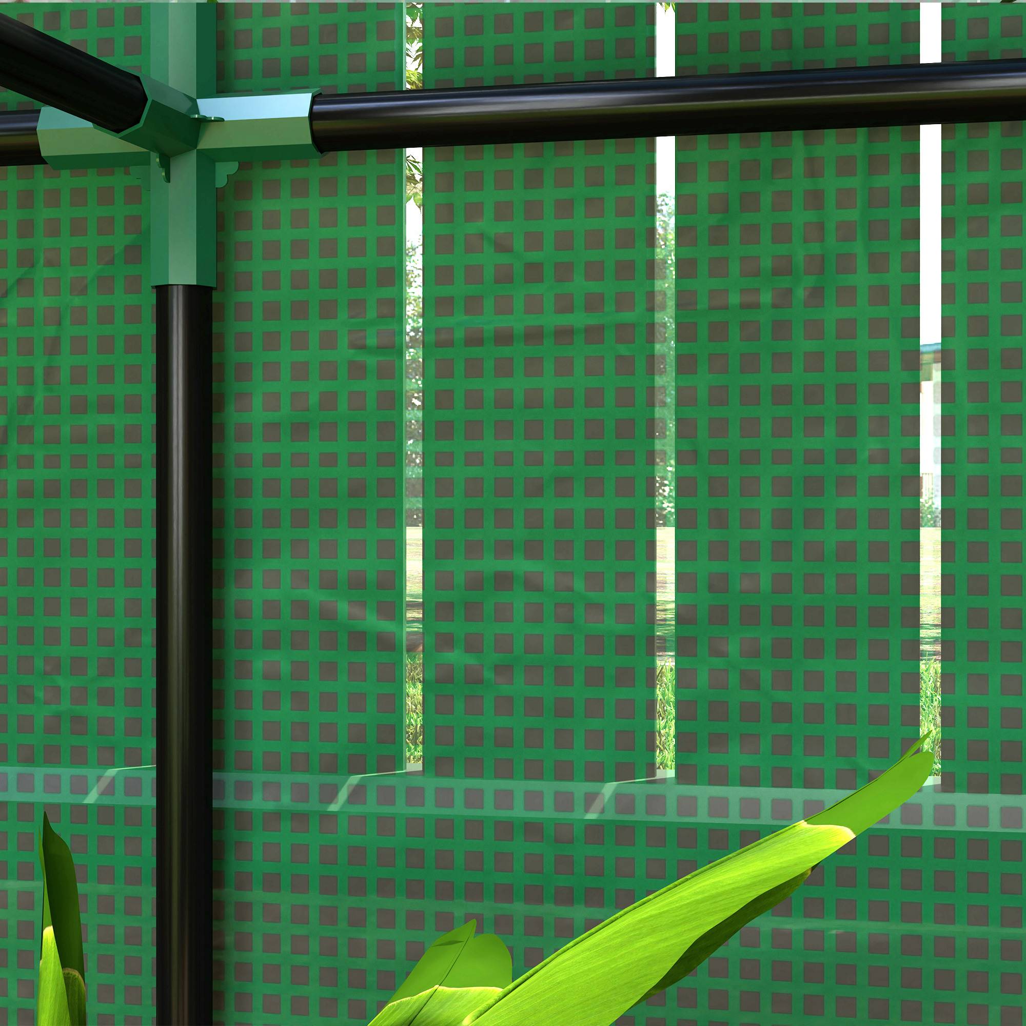 Serre Balcon Jardin Acier 3 Étagères Housse Anti-UV 100x40x150cm Vert - ComfortXL Outdoor Living - Image 7