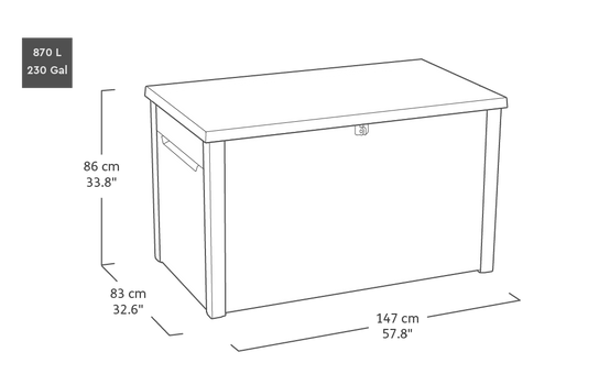 Keter - Coffre de rangement Java XXL 870L - KETER - Image 6