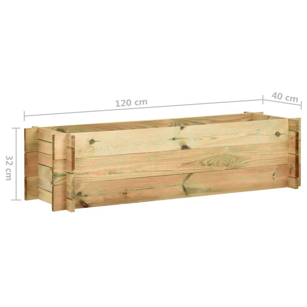 Jardinière rectangulaire 120cm en pin traité pour balcon terrasse jardin – ComfortXL Outdoor Living - Image 5