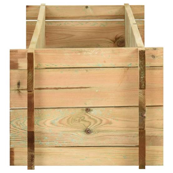 Jardinière rectangulaire 120cm en pin traité pour balcon terrasse jardin – ComfortXL Outdoor Living - Image 3
