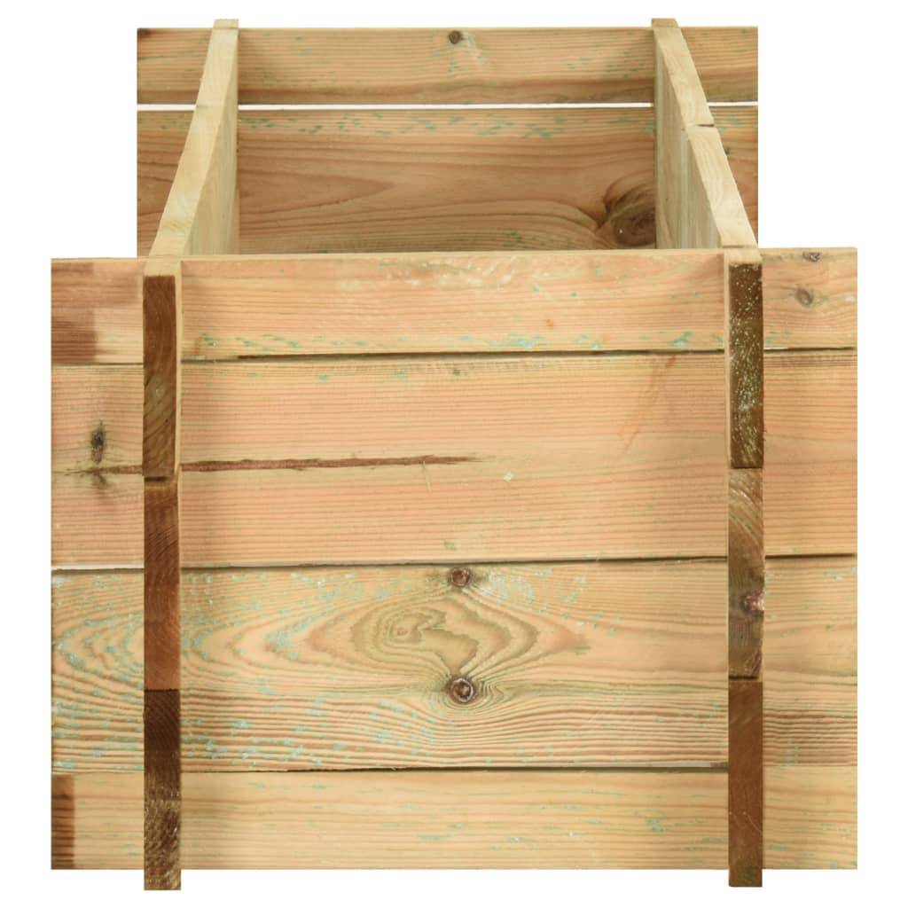 Jardinière rectangulaire 120cm en pin traité pour balcon terrasse jardin – ComfortXL Outdoor Living - Image 3