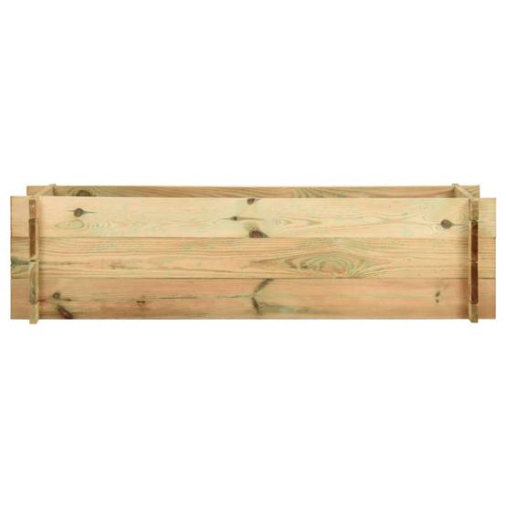 Jardinière rectangulaire 120cm en pin traité pour balcon terrasse jardin – ComfortXL Outdoor Living - Image 2