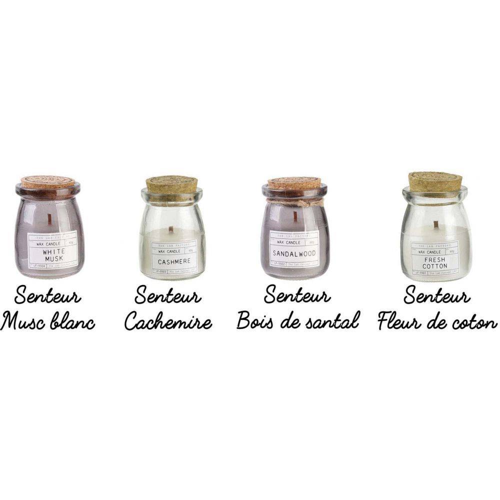The Home Deco Factory - Bougies parfumées couvercle en liège 8.5 cm (Lot de 4) - Image 3