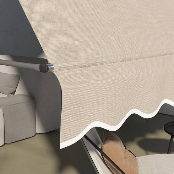 Store banne rétractable manuel à manivelle 350 x 120 x 210-300 cm, hauteur réglable, imperméable et anti-UV, couleur sable - Image 10
