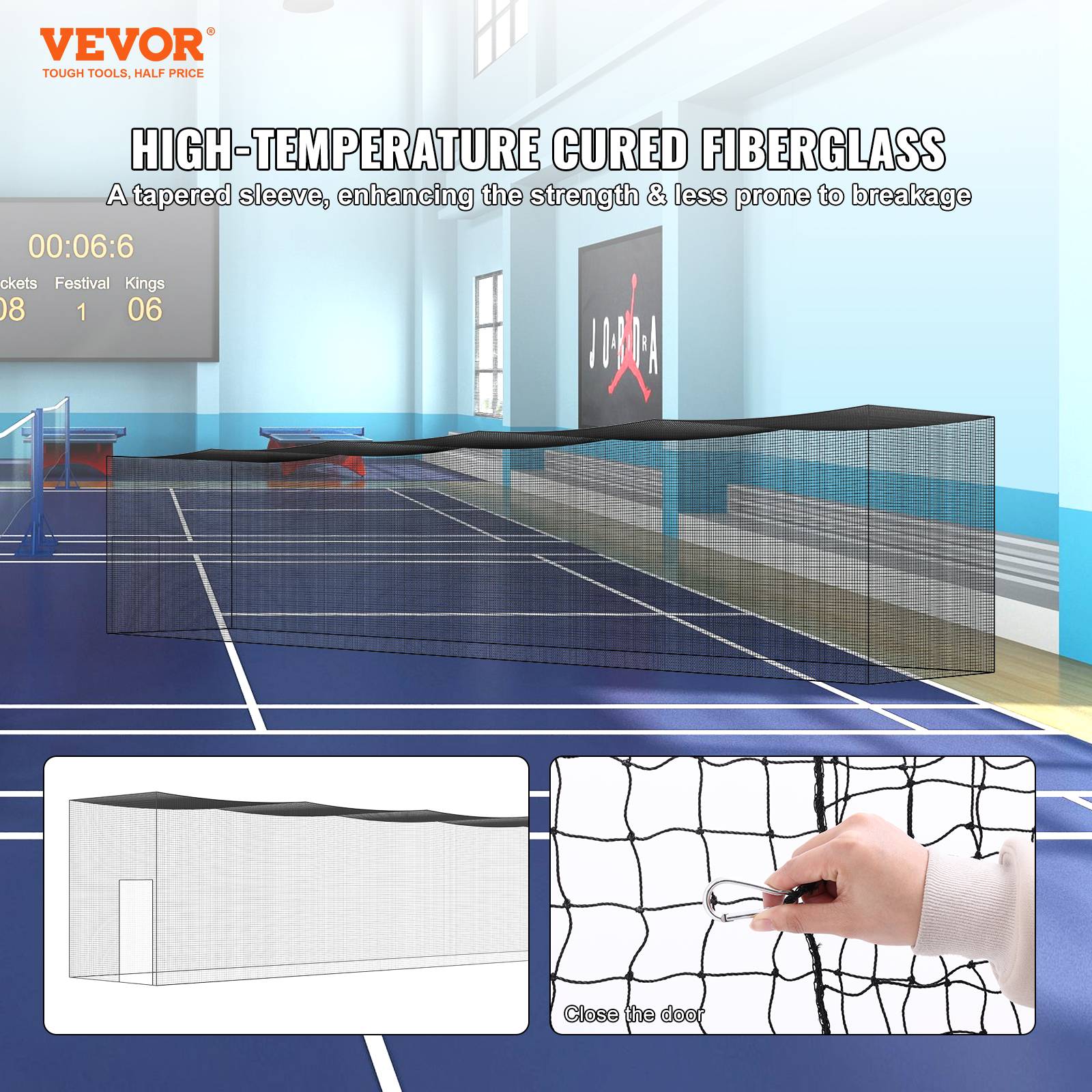 Vevor - VEVOR Cage de frappeur 21,7 m - Filet d'entraînement baseball/softball en PE, portable avec porte et sac de rangement - Image 2