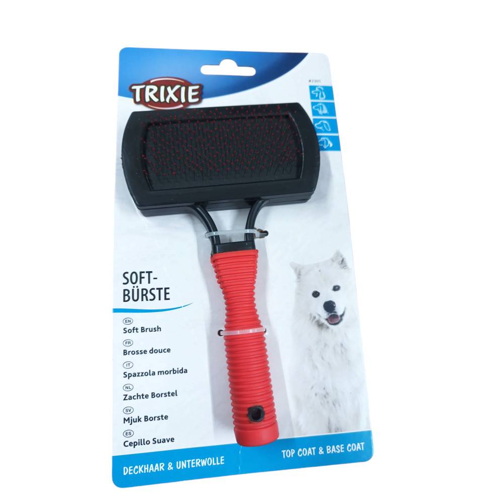 Trixie - Brosse souple 10 x 17 cm Pelage extérieur, Base du pelage pour chien - Image 3