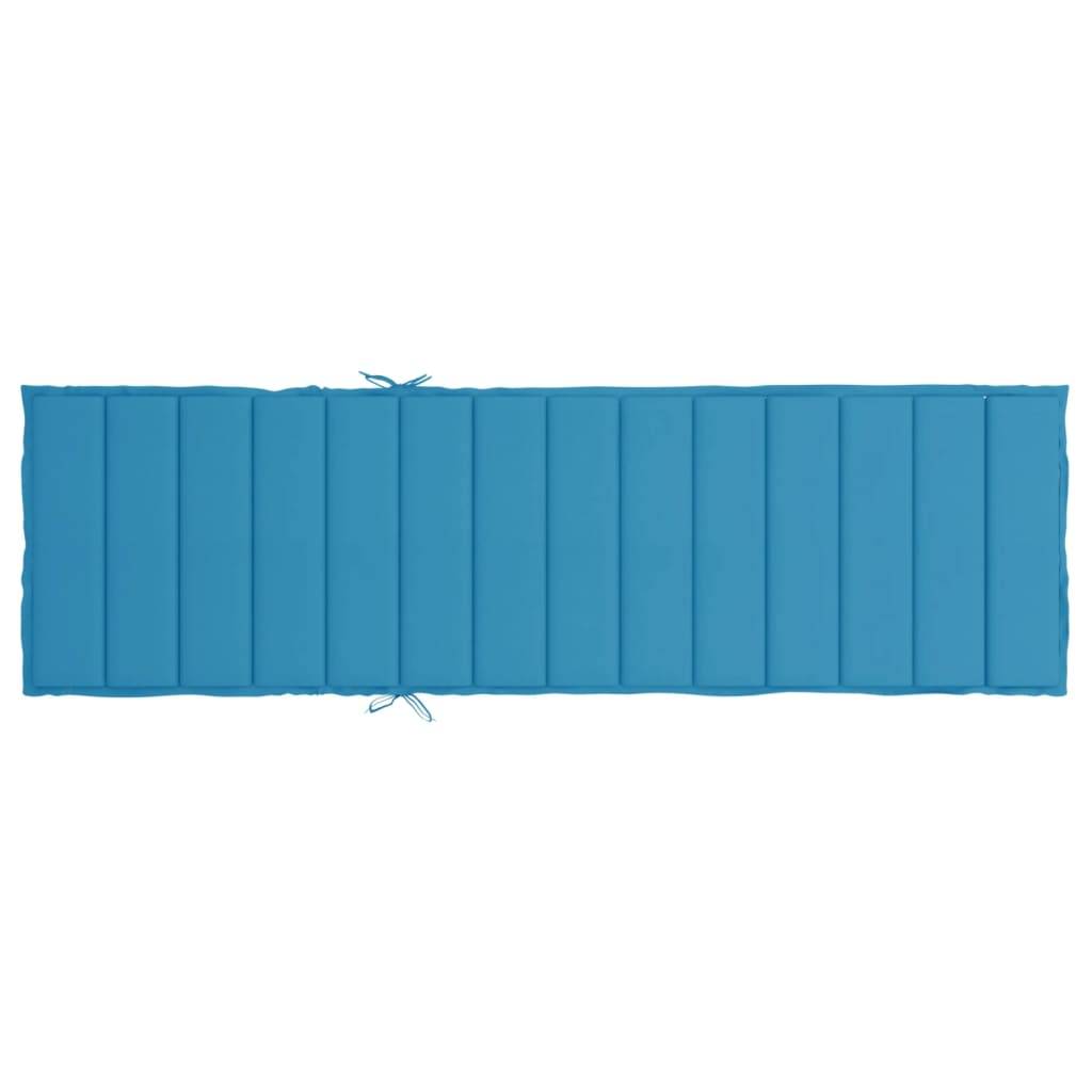 Coussin Bain de soleil | Coussin de chaise longue bleu 200x70x3 cm tissu oxford Maison Chic - Image 5