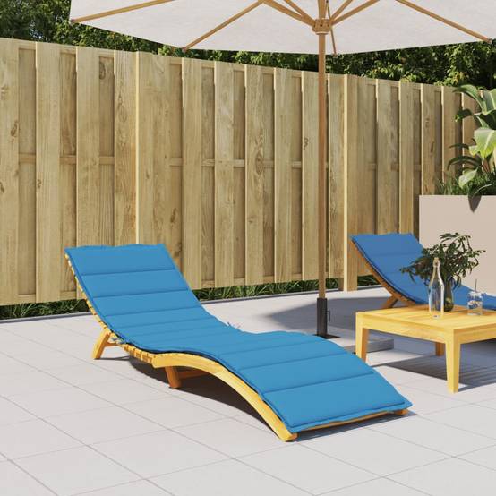 Coussin Bain de soleil | Coussin de chaise longue bleu 200x70x3 cm tissu oxford Maison Chic - Image 2