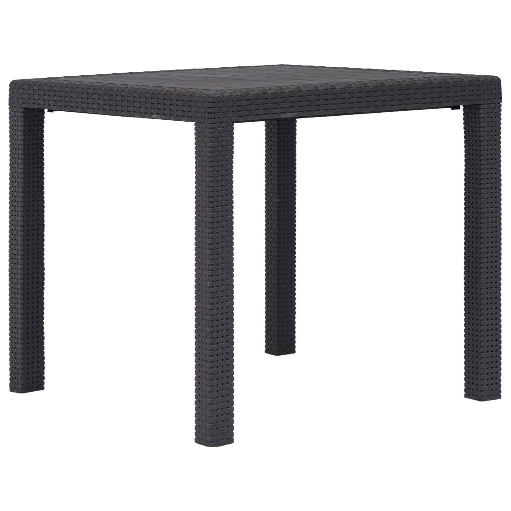Table de jardin Plastique Marron 79 x 79 x 72 cm - PANGIVO - Image 1