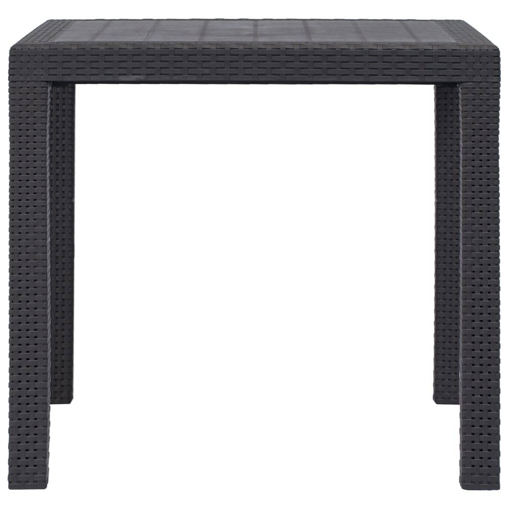 Table de jardin Plastique Marron 79 x 79 x 72 cm - PANGIVO - Image 2