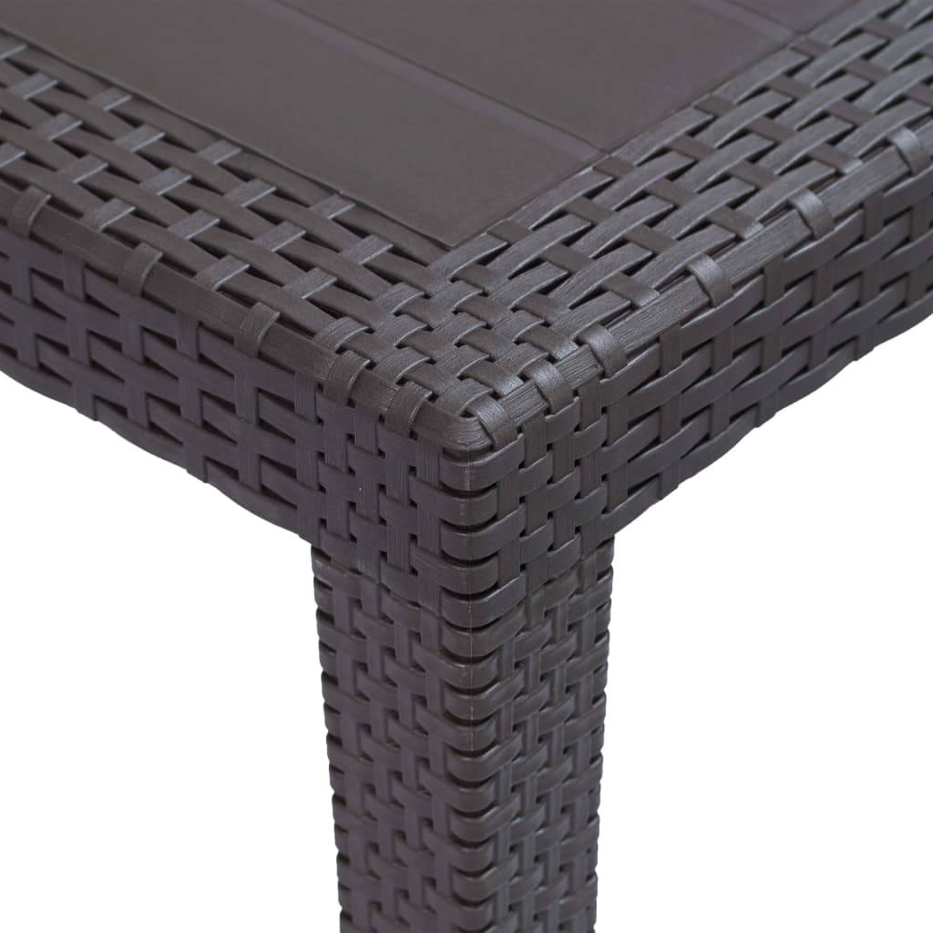 Table de jardin Plastique Marron 79 x 79 x 72 cm - PANGIVO - Image 3