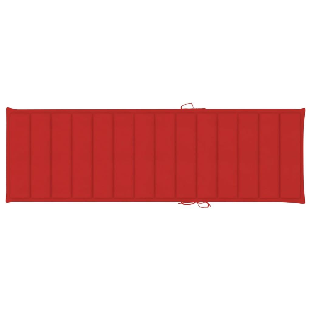 Helloshop26 - Transat chaise longue bain de soleil lit de jardin terrasse meuble d'extérieur avec coussin bois d'acacia solide - Image 8