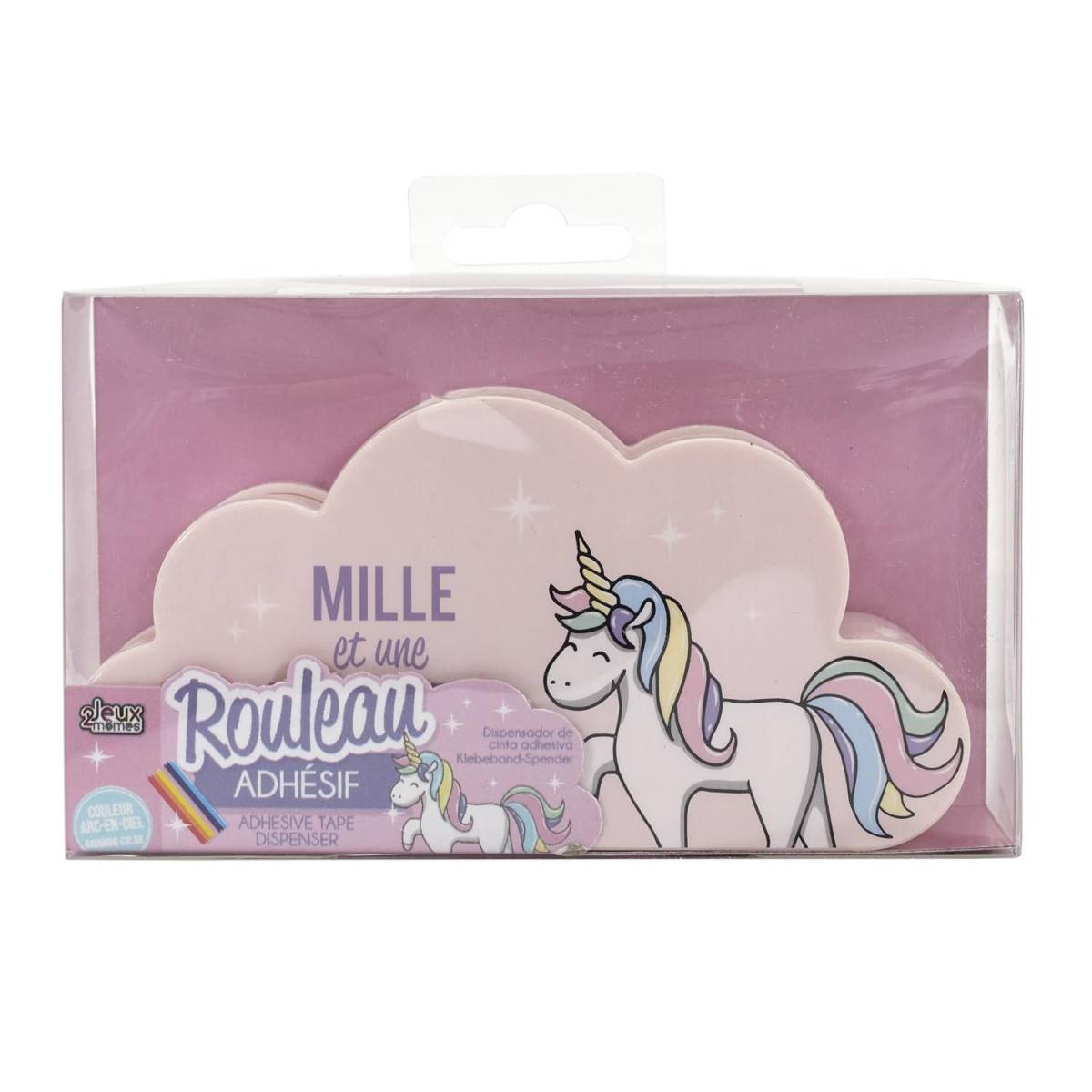Paris Prix - Distributeur Ruban Adhésif "Licorne" 13cm Rose - Image 5