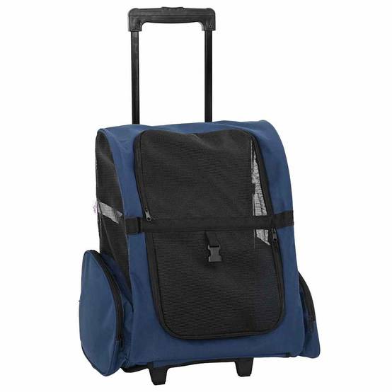Chariot pour animaux tissu Oxford bleu 48 x 32 x 106 cm - PANGIVO - Image 2