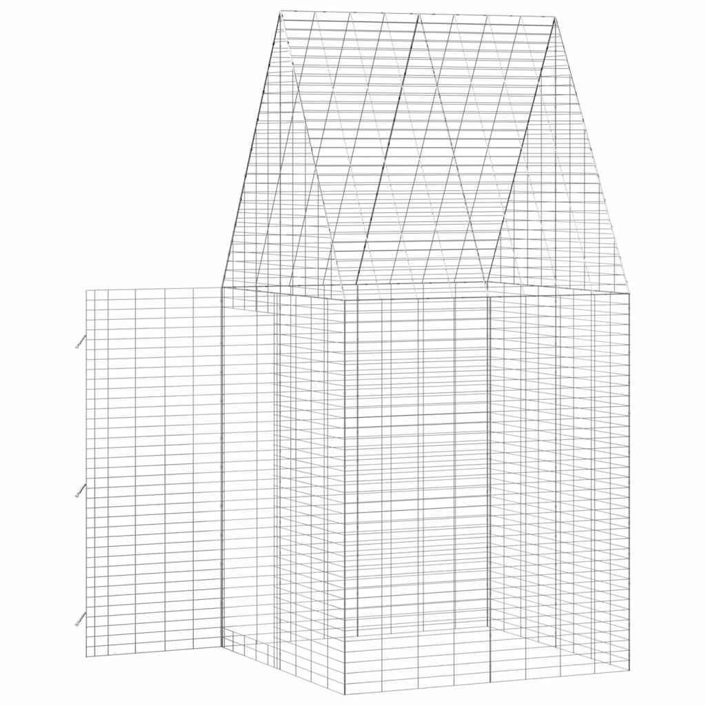 Vidaxl - Cage pour lapins Argenté 100 x 100 x 210 cm Acier galvanisé vidaXL 42019240 - Image 7