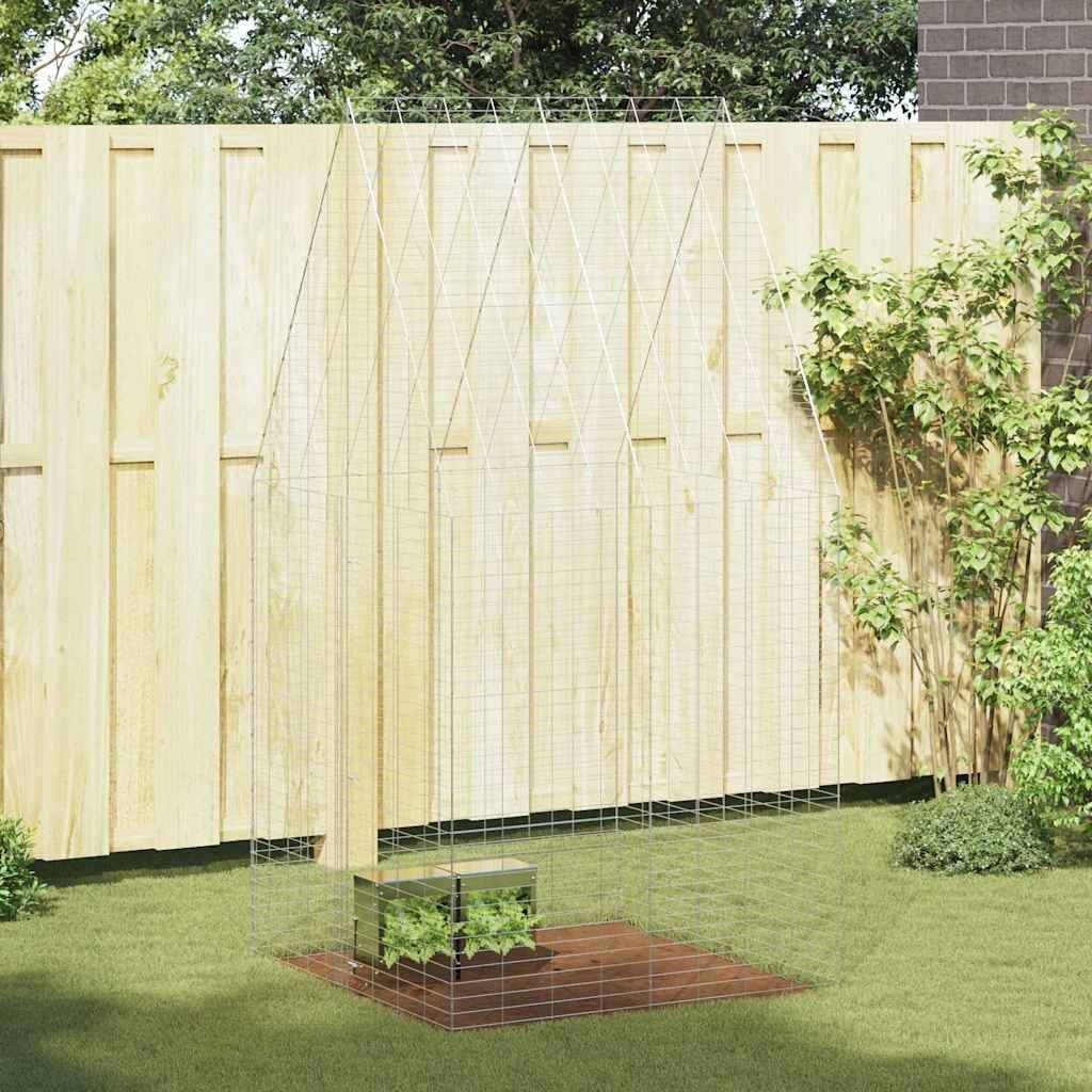 Vidaxl - Cage pour lapins Argenté 100 x 100 x 210 cm Acier galvanisé vidaXL 42019240 - Image 1