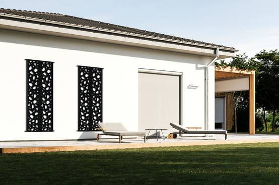 Casanoov Lot de 2 panneaux décoratifs SUNNY Noir H.160 cm motifs sur les côtés - Image 7